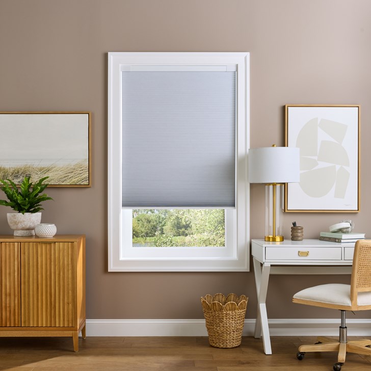 Color: White H25100D; Opacity: Room Darkening; Installation: No Drill; Lift: Cordless