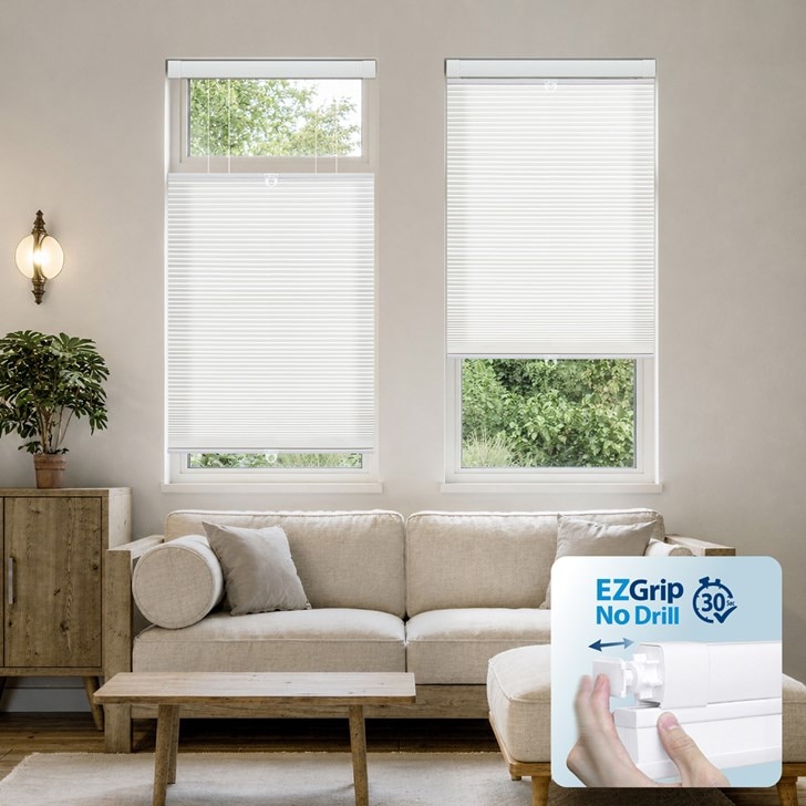 Color: White; Lift: Cordless