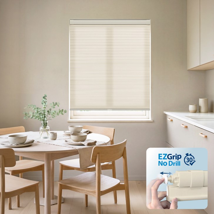 Color: Beige; Lift: Cordless