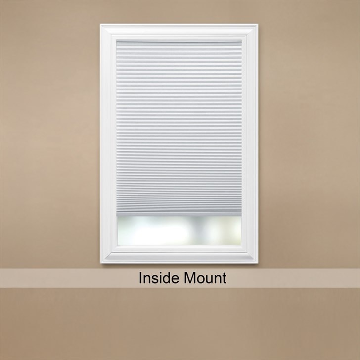 Inside mount light filtering cellular shade shown in Snow Drift