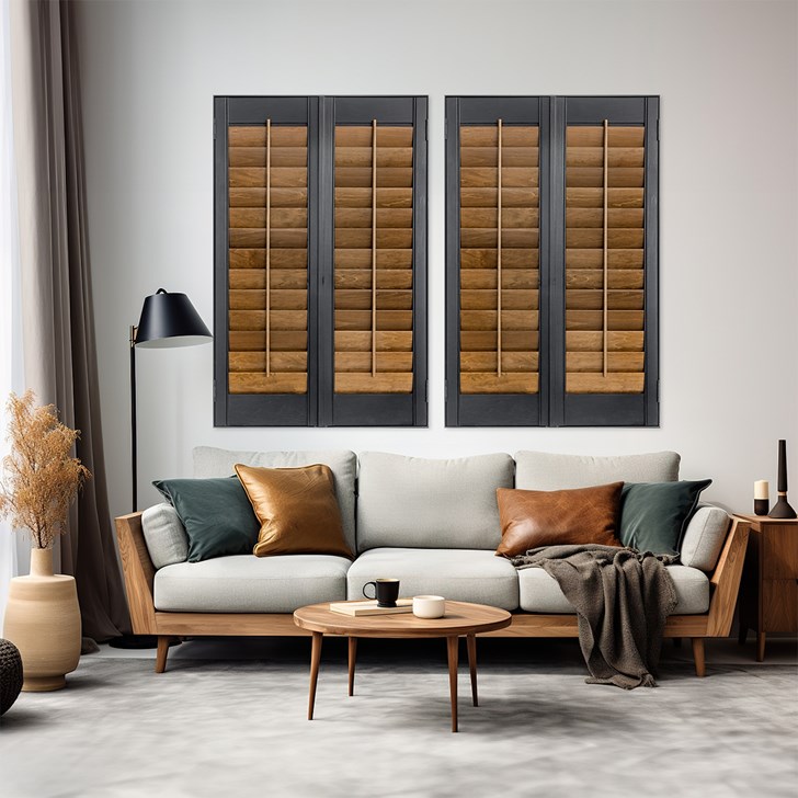 Frame Color: Midnight; Louver Color: Brownstone
