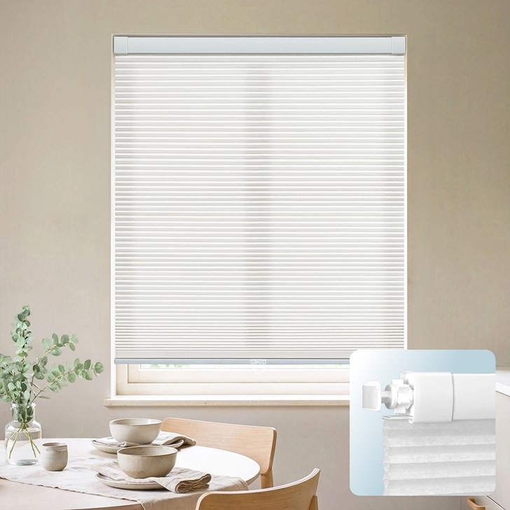 Color: White; Lift: Cordless