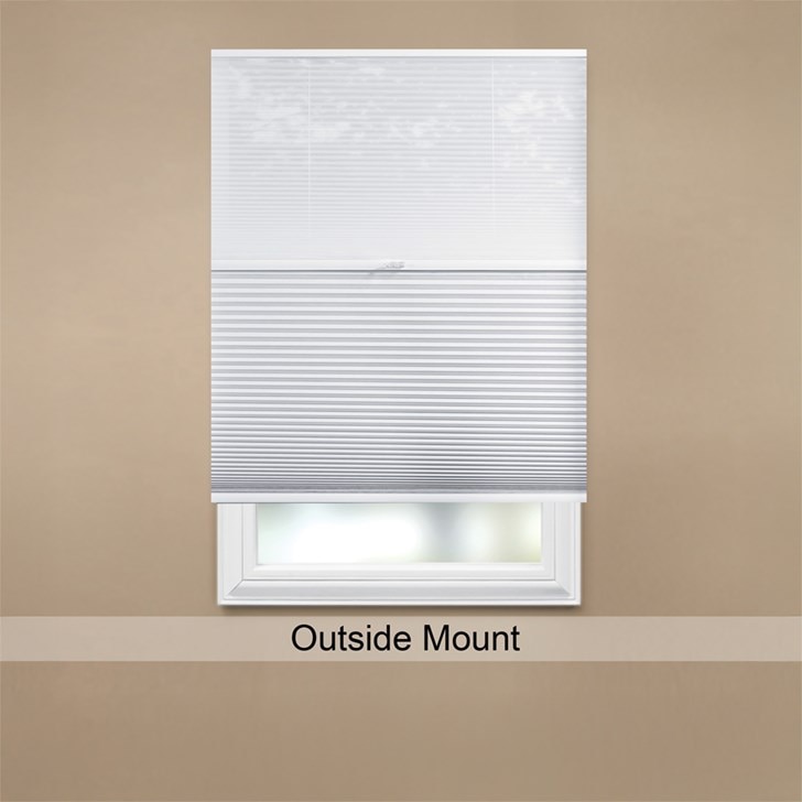 Outside mount day and night cellular shade