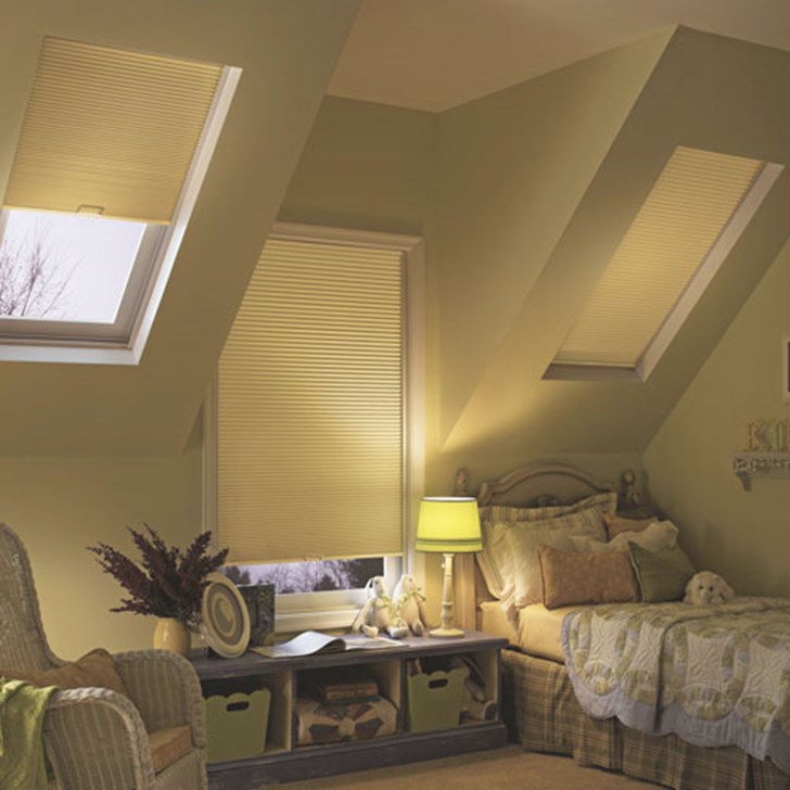 These shades come in a stunning array of beautiful colors, and can be opened with a handle or an optional pole.