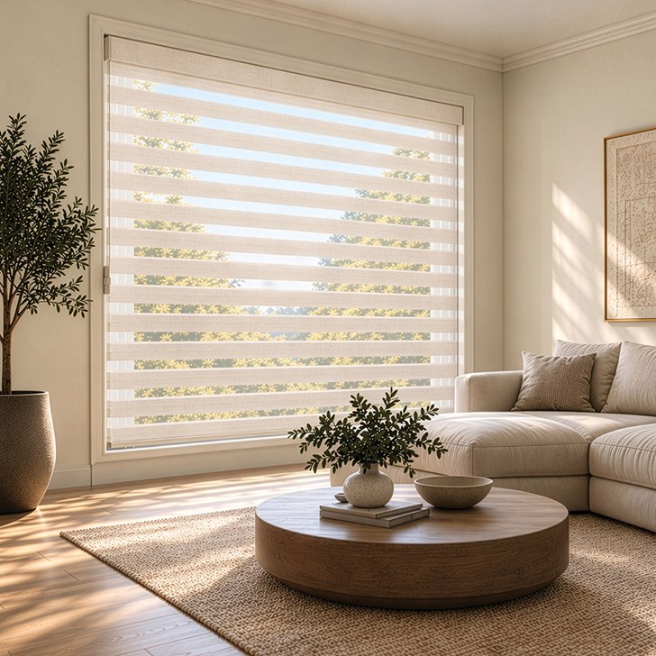Color: Cottonwood; Opacity: Light Filtering; Lift: Continuous Corded Loop