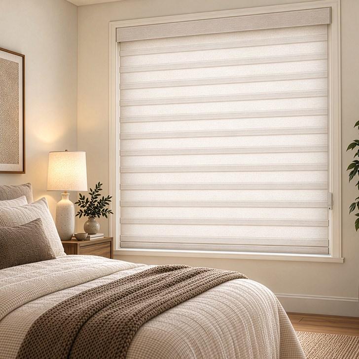 Color: Lily Cream; Opacity: Light Filtering; Lift: Continuous Corded Loop
